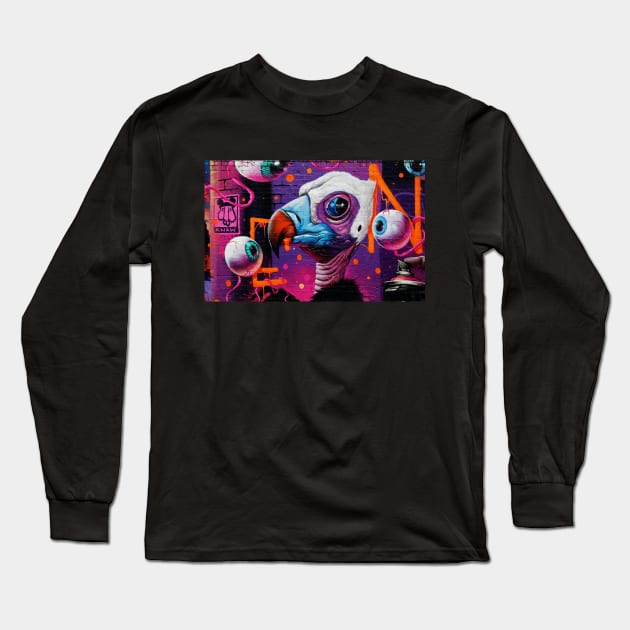 Mural Art eagle Long Sleeve T-Shirt by pundi ramadhan sudrajat